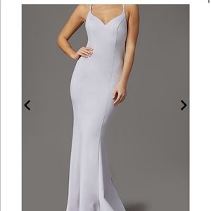 Purple prom girl prom dress